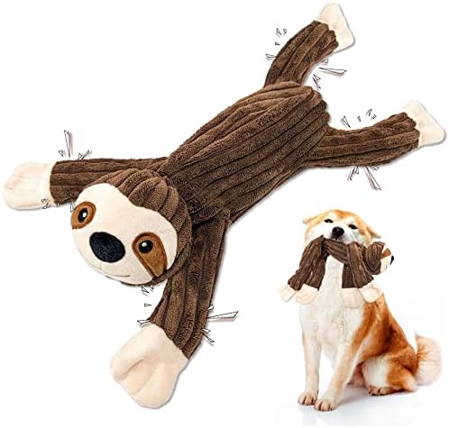 Hundespielzeug Hunde Spielzeug, Tauziehen Plüsch quietschendes mit Crinkle-Papier und Hundeseil, Robust Hundekauspielzeug für Welpen, kleine, mittlere, große Hunde