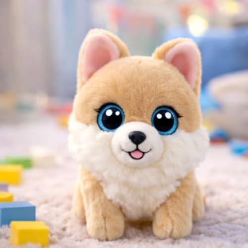 TY - Beanie Boo's - Peluche Honeycomb Le Corgi 15 cm - TY36571, Beige, Blanc