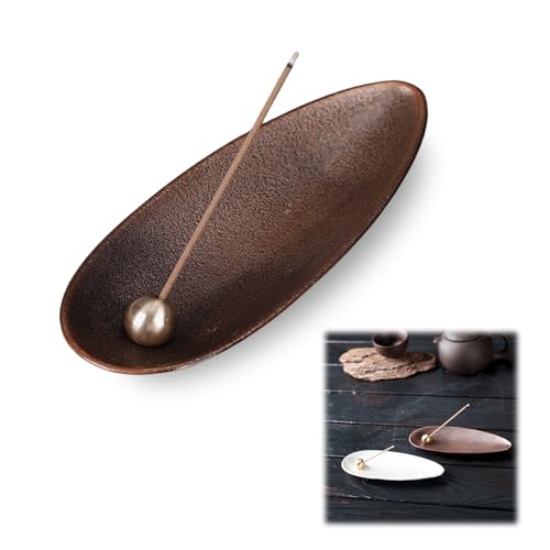 DreaModes 線香立て お香立 線香立 仏壇用皿 金属製 シルバー ブロンズ 合金 香皿 おしゃれ 癒やし 和風 線香皿 香立て お線香立 香立 線香 インテリア香炉 多機能 喫茶店 茶室 書斎 瞑想 睡眠 (ブロンズ1個)