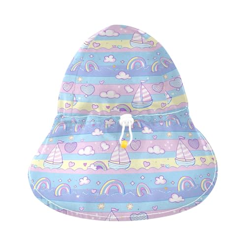 Sailboat Island Cartoon Baby Beach Hat Baby Boys' Water Hats Toddler Girl UPF 50 Neck Flap Beach Essentials3