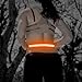 Illumifun LED Running Waist Belt, USB Rechargeable Light Up Waistband, High Visibility Safety Belt for Running, Jogging, Biking, Camping, Walking (Orange)