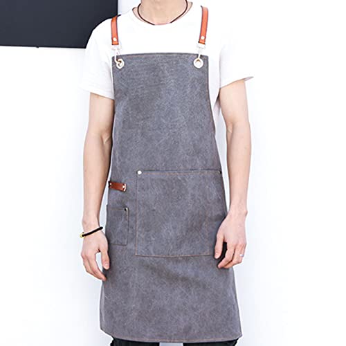 FYYYY Delantal Cocina, Delantales De Mezclilla Duraderos para Hombres/Mujeres para Cocinar Barbacoa, Delantales De… - Imagen 3