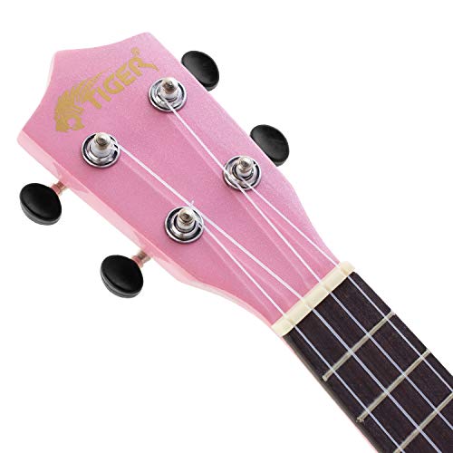 TIGER UKE7-PK Ukulélé Soprano pour Débutants avec Sac de Transport, Médiator en Feutre, Jeu de Cordes de Rechange Et… - Les Beatles, Paul McCartney, John Lennon, RIngo Starr, George Harrison TIGER UKE7-PK Ukulélé Soprano pour Débutants avec Sac de Transport, Médiator en Feutre, Jeu de Cordes de Rechange Et… – Image 4