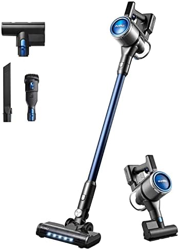 Eureka AK10 Lightweight Cordless Stick Vacuum Cleaner 26KPa,450W Powerful BLDC Motor Wireless Vacuum Cleaner for Multi Flooring Deep Clean, Up to 60 Mins Runtime Detachable Battery with LED Display