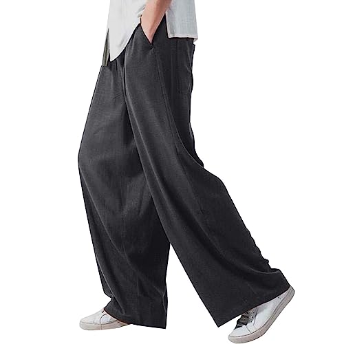 Pantalon de sport en lin et coton pour homme le confort fluide d'un bas d'été casual