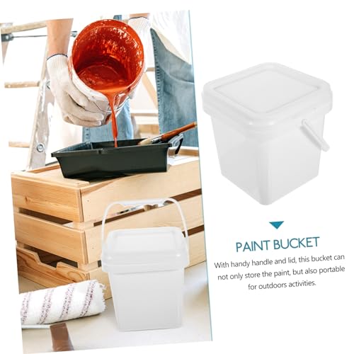 NUOBESTY Plastikeimer mit Deckel und Griff Kunststoffeimer für Farbe und Aufbewahrung Robuster Langlebiger Eimer für Maler und Bastler für Outdoor-aktivitäten und Vielseitige Anwendungen