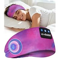 LC-dolida Bandeau Ecouteurs pour Dormir Bluetooth,Original Bandeau écouteur de Musique pour Hommes Femmes,Casque Sommeil avec Ultra-Fins HD Stéréo pour Sport,Dormeurs Latéraux,Voyage