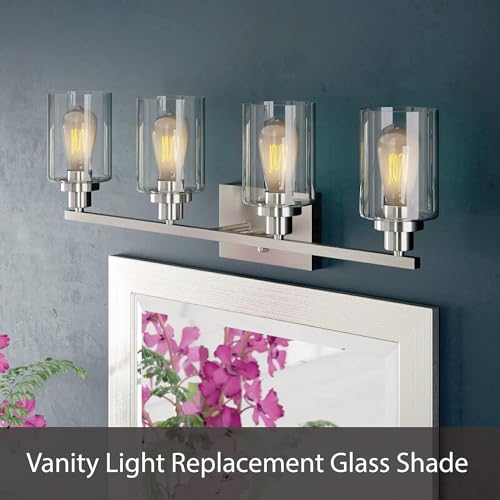 Image of Aspen Creative 23646-60-3,Clear Glass Shade w /Diamond Pattern For Lighting fixture /Vanity Light /Wall Light /Pendent.Size:4-1 /2 inchD x 4-3 /4 inchH.Center Hole:1-5 /8 inch. Set of 3.
