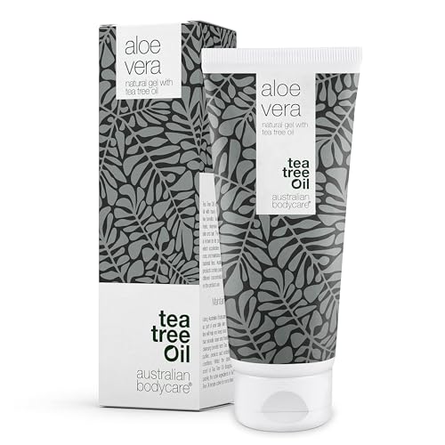 Gel d'Aloe Vera Australian Bodycare (200 ml) | Lotion Après-Soleil à l'Huile Naturelle d'Aloe Vera et d'Arbre à Thé | Hydratant pour Démangeaisons, Peau Irritée, Coups de Soleil et Egratignures