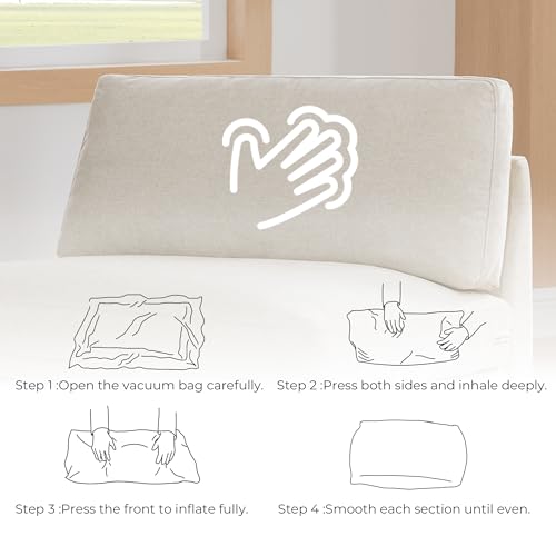 Image of CHITA 153 inch Super Large Sectional Modular Sofa, Down Filled, 6 Seat, Linen