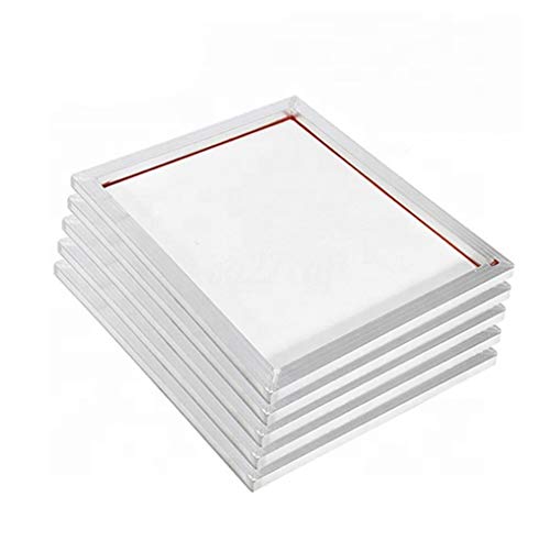 tonchean Aluminum Silk Screen Printing Frames 6 PCS Screen Printing Starter 20 x 24 inch Pre-Stretched Screen Printing Frames with 160 White Mesh