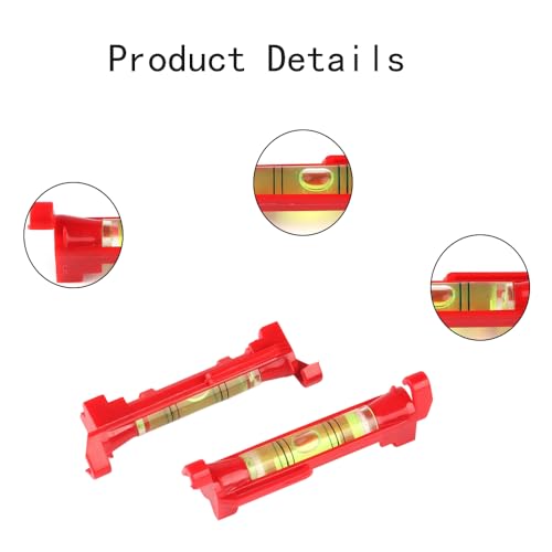 DaiUni 4 Stück Schnurwasserwaage, Schnurwasserwaage Profi, Rot Wasserwaage Schnuur,Schnurwaage Wasserwaage für Maurerarbeiten, Klempnerarbeiten, Rinnenarbeiten