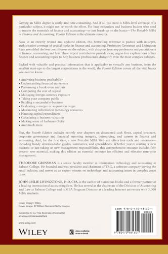 The Portable MBA in Finance and Accounting