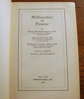 Hardcover Mathematics of finance, Book