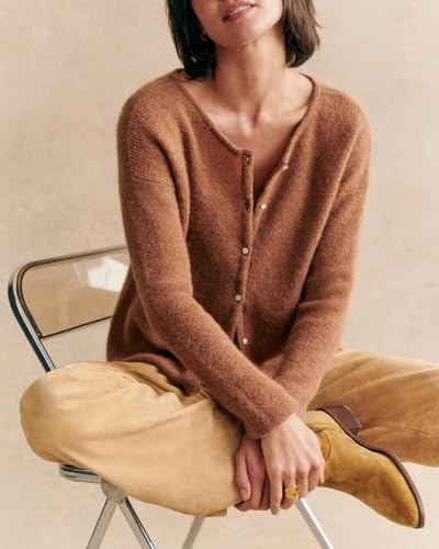 Gacaky Women's Long Sleeve Open Front Knit Lightweight Cardigan Casual Button Down Ribbed Sweater Outerwear Coats2