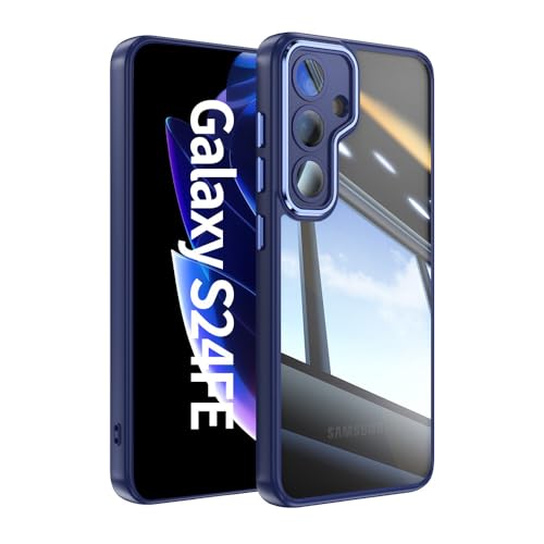 Coque Samsung S23 silicone bleu et rigide transparente