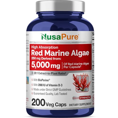 NusaPure Red Marine Algae 20:1 Extract, 250 mg...