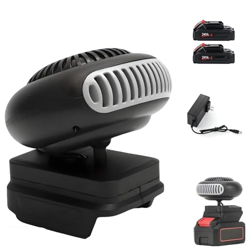 Calentador portátil que funciona con pilas, control de temperatura de 2 niveles para coches, oficina, uso en interiores, descongelador eléctrico de coche, comodidad alimentada por pilas