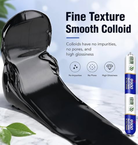 Image of 9900 Black Silicone Sealant Waterproof Adhesive for PVC Pipe Joints, Water Tank Leak Repair, Strong Bond, Weather Resistant, Multipurpose Sealant-750gm (2)