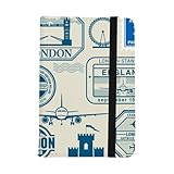 Londres Airport Stamps - Cartera de viaje de piel sintética, artículos esenciales de vacaciones para hombres, regalos de viajero, soporte para documentos de vacaciones para pasaportes, billetes