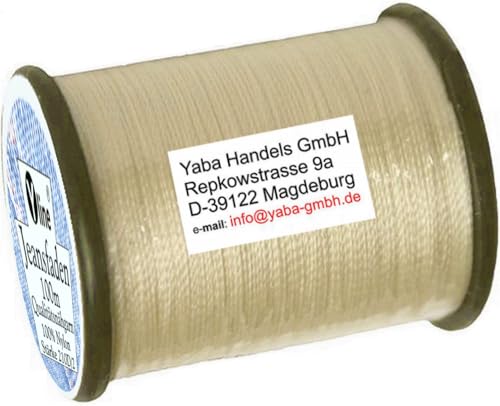 1 Stück Spule a. 100 m Qualitäts - Nähgarn Jeansfaden Farb-Nr.1031 beige, Ne 25.3/2, 100% Nylon für die Nähmaschine Garn Garne, 1701