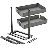 ✅ Contenu de la livraison : 1 x cadre porteur / 2 x guides (montage au sol) / 2 x supports avant / 2 x tablettes suspendues avec tapis (sans décoration)