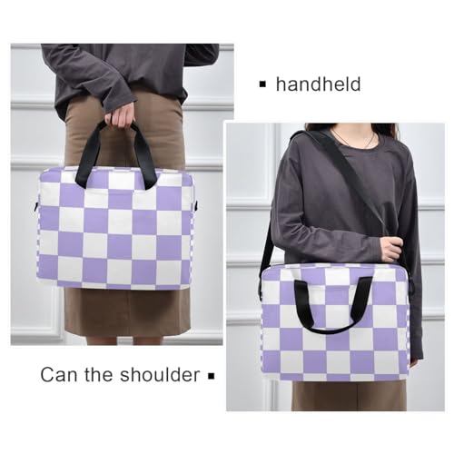 Funda maletín para laptop 15.6 pulgadas morado cuadro americano miniatura 2