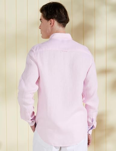 Image of Symbol Premium Men's Pure Linen Solid Casual Shirt (Regular Fit)