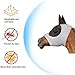 Horse Mesh Fly Mask Breathable Elastic Horse Face Mask with Ears Riding Equestrian Equipment Fit for All Types of Horses, 17.3x14.2in (Grey)