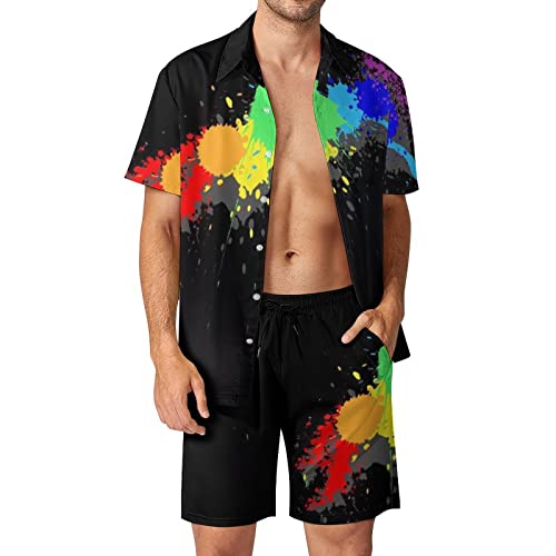 Short d'été imprimé 3D et t-shirt assorti pour homme avec motif hawaïen et vacances
