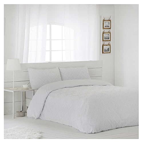 COTTON ARTean Funda Nordica Blanca Oasis Cama de 150 Cierre con Cremallera. Microfibra HIPOALERGENICA
