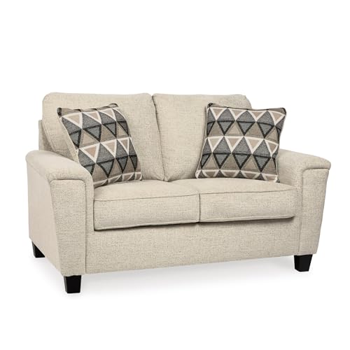 Signature Design by Ashley Abinger Chenille Contemporary Loveseat with 2