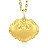 CHOW SANG SANG Cultural Blessings 999.9 24K Solid Gold Price-by-Weight Gold Ruyi Pendant 92050P [Not Include the Neckace…