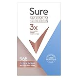 Sure Women Maximum Protection Clean Scent Anti-Perspirant Cream Deodorant Stick with 3x stronger* sweat protection for 96 hour sweat and odour protection 45 ml