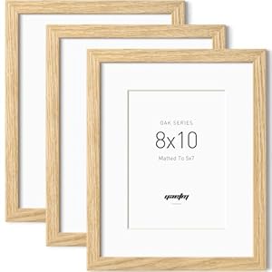 Yaetm 8×10 Oak Wood Picture Frame w...