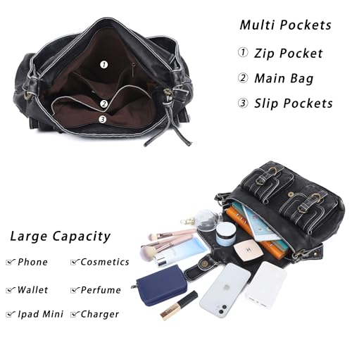 Image of Angel Kiss Purses and Handbags for Women,Vegan Leather Hobo Purses Crossbody Hobo Bag Tote Satchel Handbags