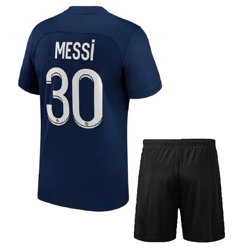Image of Argentina Football Jersey 2024 Messi 10 with Black Shorts (Boys & Kids)