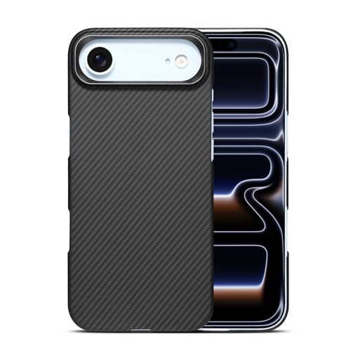 Coque en fibre de carbone iPhone Air noir, protection fine antichoc