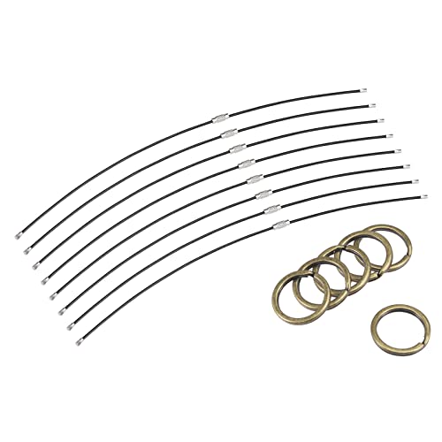 MECCANIXITY Stainless Steel Wire Keychain Cables 12