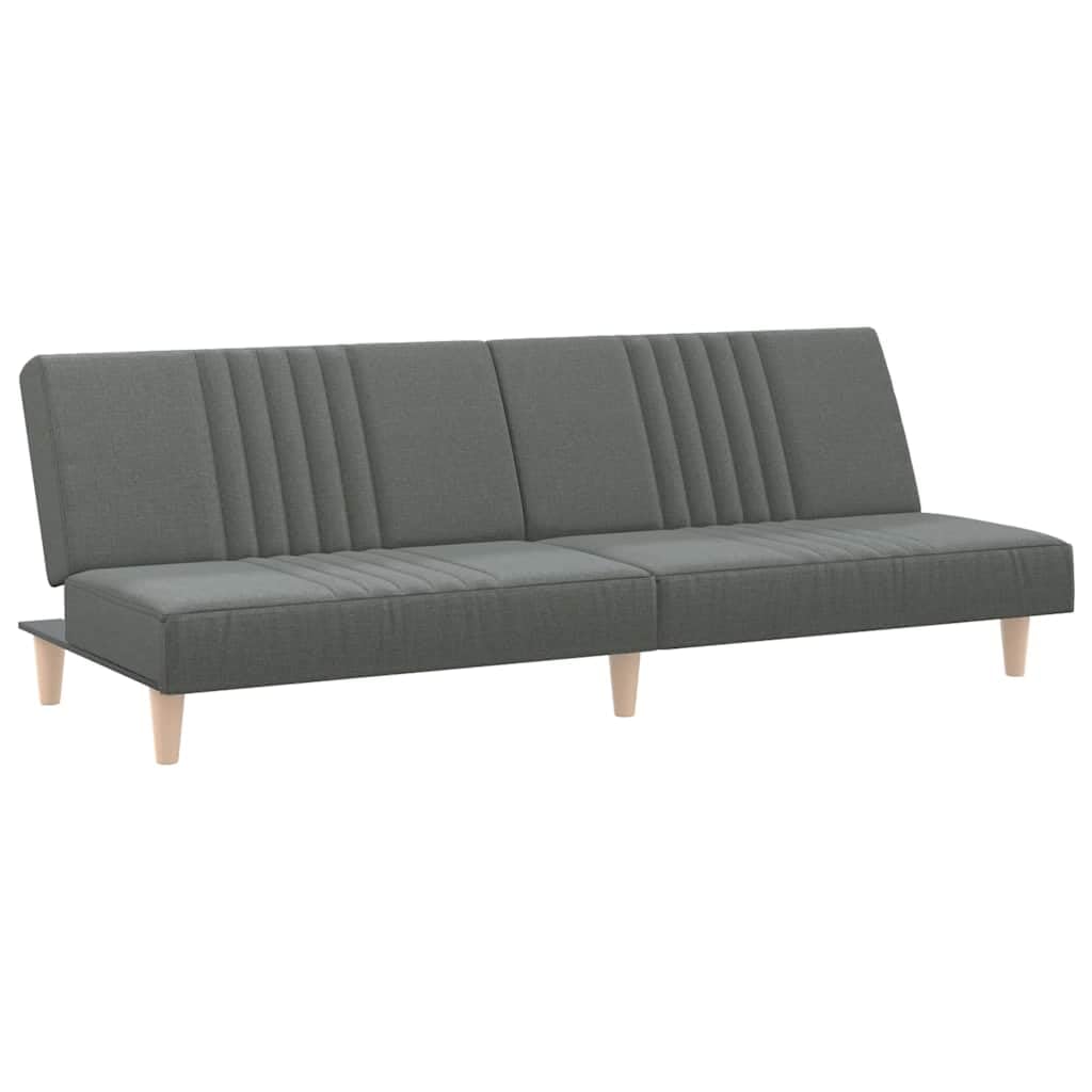 Schlafsofa Dunkelgrau 200x100 cmStoffbezug Polyester Sperrholzrahmen Modernes Design mit Verstellbarer Rückenlehne für kleine Räume Wohnzimmer Gästezimmer Büro