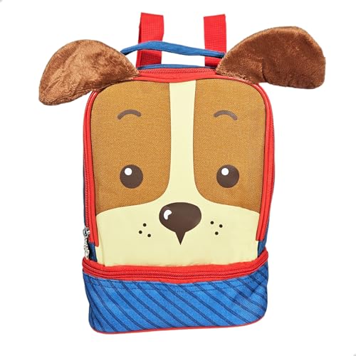Lancheira Térmica Infantil Pet Cachorro Mochilinha Escolar (Caramelo)