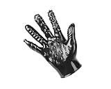 Schwarz Pink Transparent Fingerüberzieher，1er Set Fingerhüllen，Fingervibrator，Sexfinger Ticklers Penishülle Fingerspitze，Klitoris Massage Handschuh，Vorspiel Finger Penis Sleeve(Schwarz，Einzel)