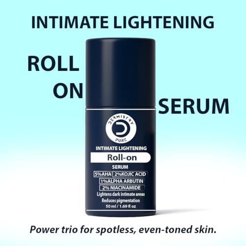 Image of Dermistry Pure Intimate Lightening Brightening Roll On Serum for Bikini Area Private Parts Inner Thighs Pigmentation Dark Spots Itching Dryness & Bad Odor Control for Men & Women Daily Use 50ml