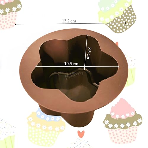 Image of MoldBerry Star-Shaped Silicone Bento Cake Mold - 7.6cm Deep Mini Baking Pan for Cakes, Cheesecakes, Cupcakes, Muffins, Tarts, Snacks & Chocolates - Reusable Non-Stick Mould - 1 Pack