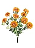 Covered Outdoor Artificial Marigold Bush - 13'