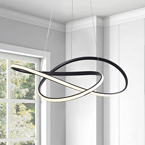 Anneau irrégulier incurvé TQHGM plafonnier design géométrique contemporain or chic