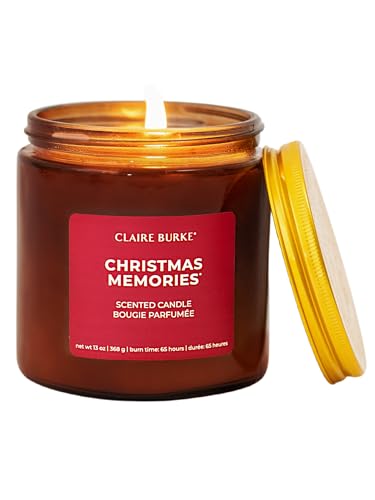 Claire Burke Christmas Memories Candle Holiday Fragrance 70-hour burn time 14 oz, 1 ct