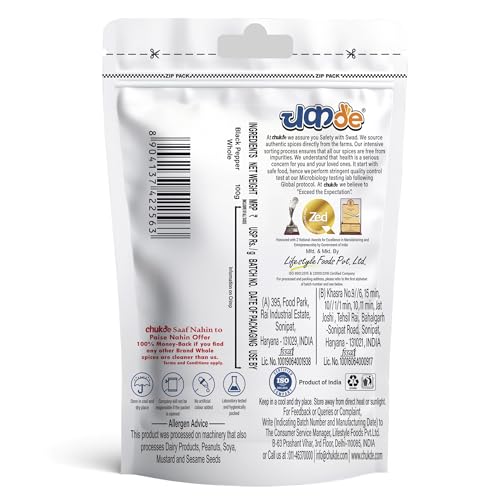 Image of Chukde Kaali Mirch Sabut, Black Peppercorns Whole Spices, 100g (Pack of 3)