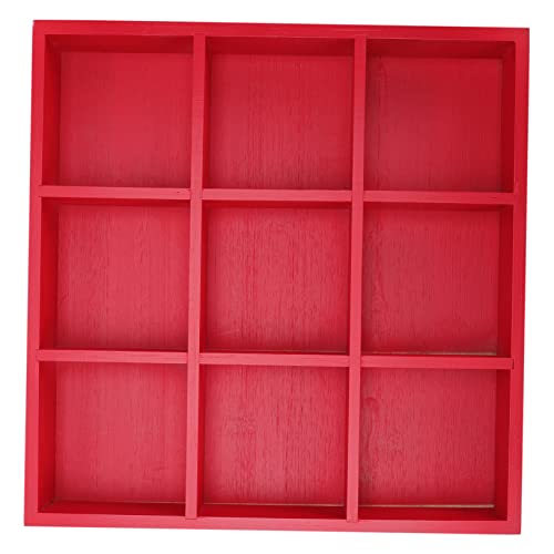 WEKADRIN 1 Pc fuente de Jiugongge plato para servir dividido adornar la bandeja cozinha organizador food container plato de servicio de comida bandeja de comida para el hogar Bambú rojo