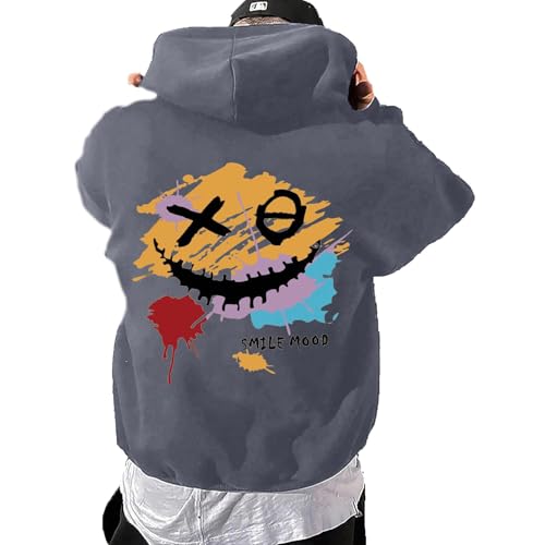 Hoodie con Cremallera Hombre Oversize Media Vintage Personalizada Aesthetic Calavera Gruesas Crudo Largo Ajustada Debajo hasta Entretiempo Japonesa Paradise Azules Online Blanco Venta